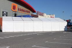 Установка шатра на улице